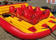 PVC 방수포 노란 팽창식 제물 낚시 배/바닷가 스포츠를 위한 빨간 Towable UFO 장난감